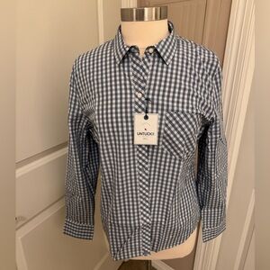 UNTUCKit Checkered Shirt (Dusty Blue)